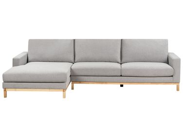 Canapé d'angle 4 places SIGGARD II Tissu Gris Côté droit