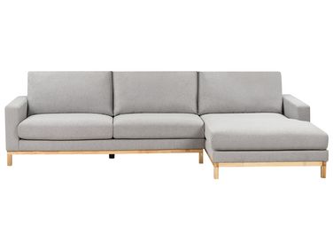 Canapé d'angle 4 places SIGGARD Tissu Gris Côté gauche