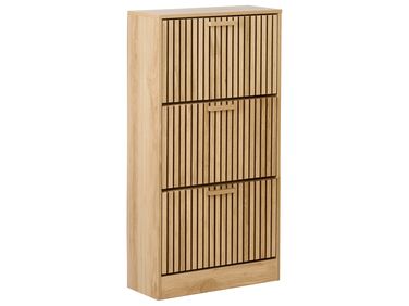 Shoe Storage Cabinet LYNWOOD Light Brown