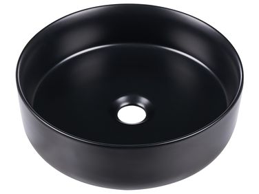 Countertop Basin TEBAR ⌀ 400 mm Ceramic Black