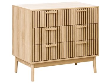 3 Drawer Chest LYNWOOD Light Brown