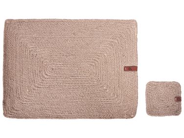Ensemble sets de table et sous-verres SALTBUSH Jute Naturel