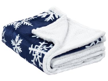 Plaid ANISE 150 x 200 cm Donkerblauw
