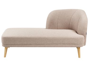Rechtszijdige chaise longue TANLAY Stof Lichtbruin