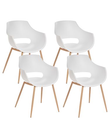 Set van 4 eetkamerstoelen MILLERS Wit