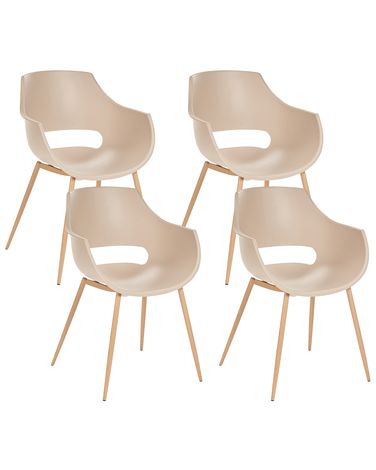 Set van 4 eetkamerstoelen MILLERS Beige