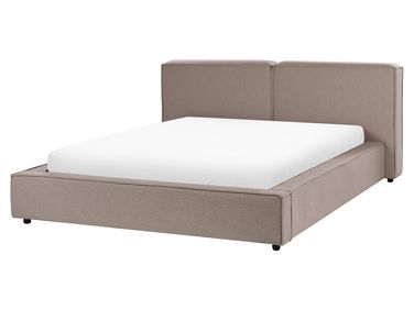 Bed Stof LINARDS 160 x 200 cm Taupe