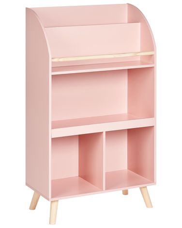 3 Tier Bookcase LILOET 102 cm Pastel Pink