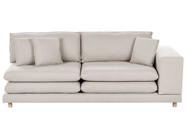 Sofa 2 Seater HEDEN Fabric Beige with Cushion