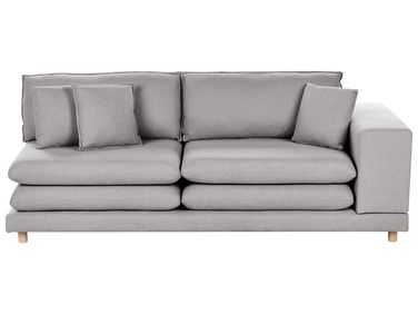 Sofa 2 Seater HEDEN Fabric Grey with Cushion