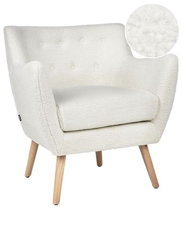 Armchair DRAMMEN Boucle White