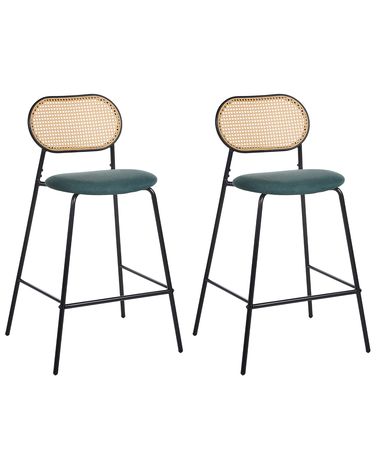 Set van 2 barstoelen ADAVER Zwart
