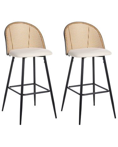 Set van 2 barstoelen CORNELL Metaal Zwart