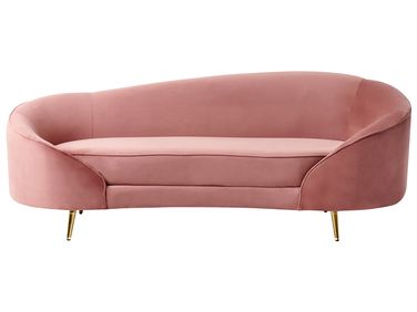 Canapé 2 places SAVAR Velours Rose