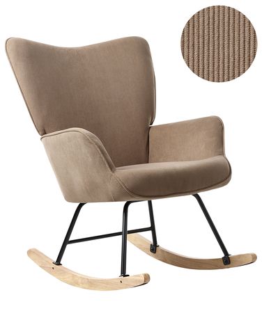 Fauteuil à bascule ARSET Velours côtelé Taupe