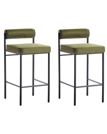 Set van 2 barstoelen AMAYA Groen