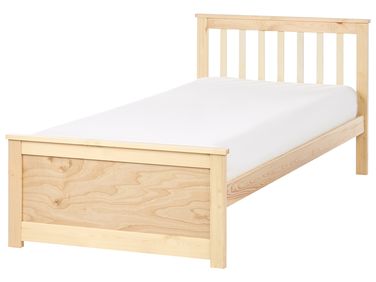 Bed Dennenhout OLENDON 90 x 200 cm Lichtbruin