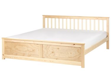 Bed Dennenhout OLENDON 180 x 200 cm Lichtbruin