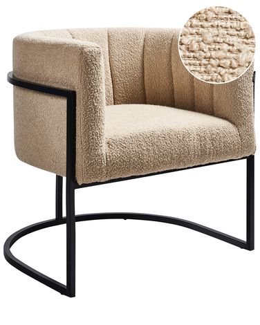 Fauteuil LARVIK II Bouclé Beige