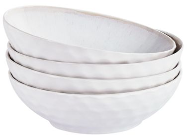 Set van 4 diepe borden SESAME Steengoed Lichtgrijs