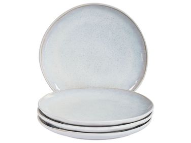 Set van 4 bijzetborden SESAME Steengoed Lichtgrijs