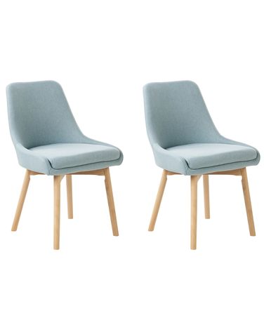 Set van 2 eetkamerstoelen MELFORT Stof Lichtblauw