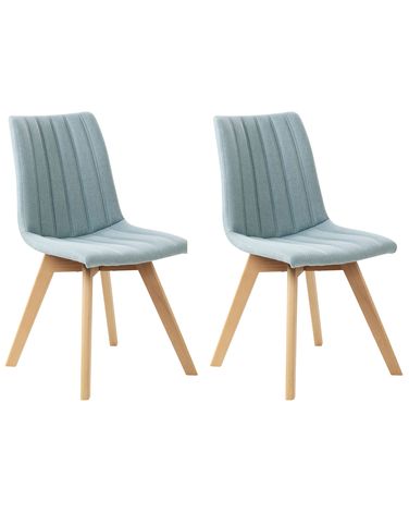 Set van 2 eetkamerstoelen CALGARY Stof Lichtblauw