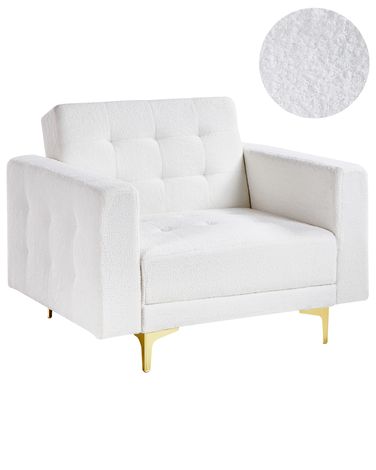 Fauteuil ABERDEEN Bouclé Gebroken wit