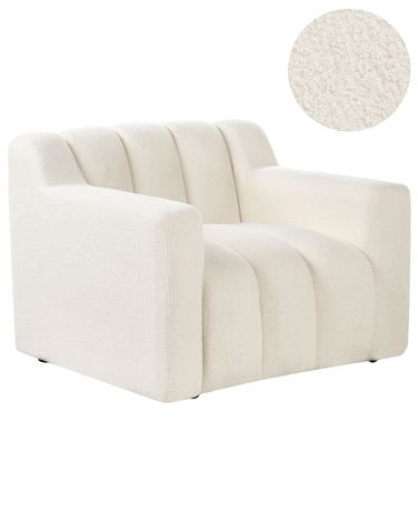 Fauteuil AGERUP Bouclé Gebroken wit