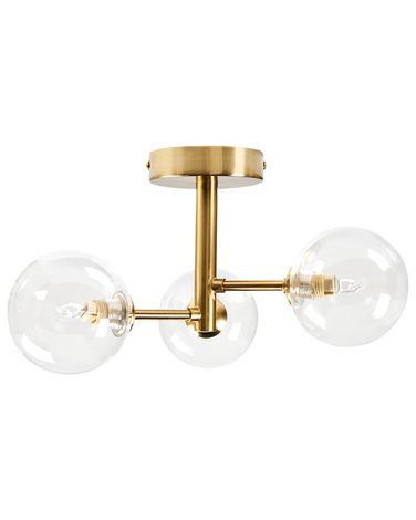 Ceiling Lamp MARICAO Glass Brass