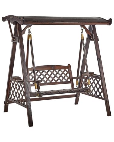 Balancelle de jardin SENARICA Bois d’épicéa Marron foncé