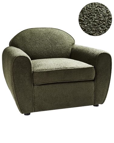 Armchair ELLEDE Boucle Dark Green
