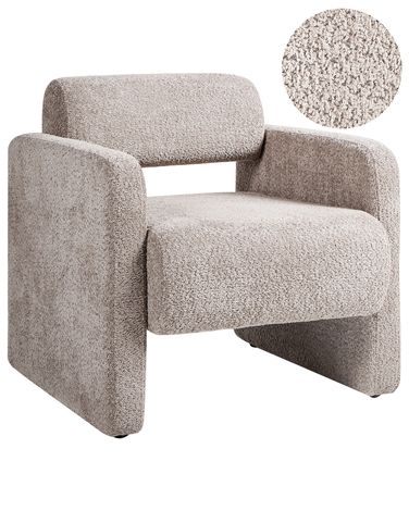 Armchair HALLSBERG Boucle Taupe