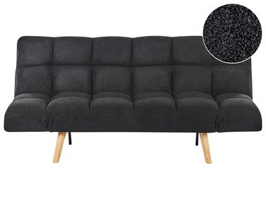 Sofa Bed 2 Seater INGARO Boucle Black