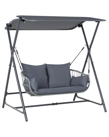 Balancelle de jardin FIASTRA Métal Gris foncé