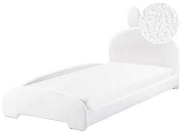 Kinderbed Konijn Bouclé PERROS 90 x 200 cm Gebroken wit