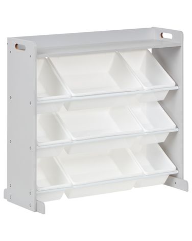 Étagère avec 9 bacs de rangement COLLIE 78 cm Gris