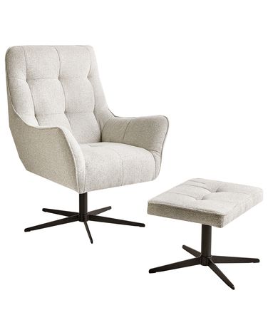Fauteuil pivotant MOLLE II Tissu Beige clair