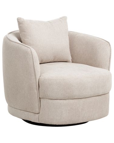 Draaifauteuil ANDALEN Stof Lichtbeige