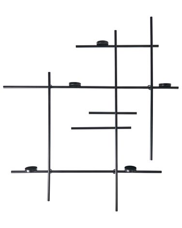 Bougeoir mural PORTO 74 cm Noir