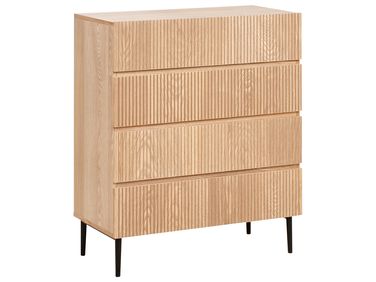 4 Drawer Chest BLYTHE Natural Ash Wood