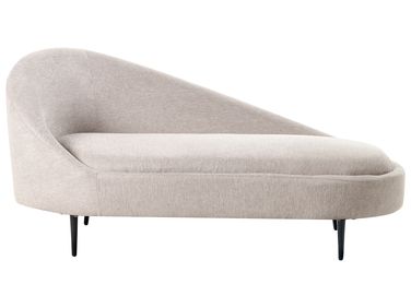 Linkszijdige chaise longue VALREAS Stof Taupe