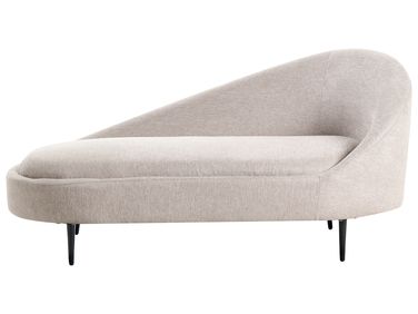 Chaise longue côté droit VALREAS Tissu Taupe