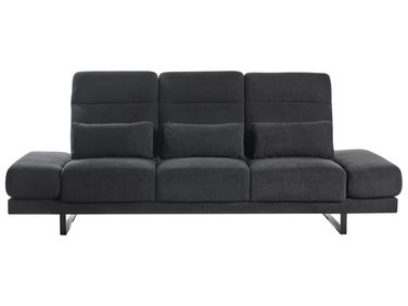 Sofa 3 Seater IKAST Fabric Black