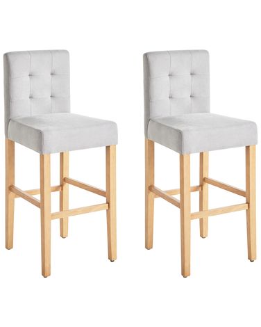 Set van 2 barstoelen MADISON Grijs