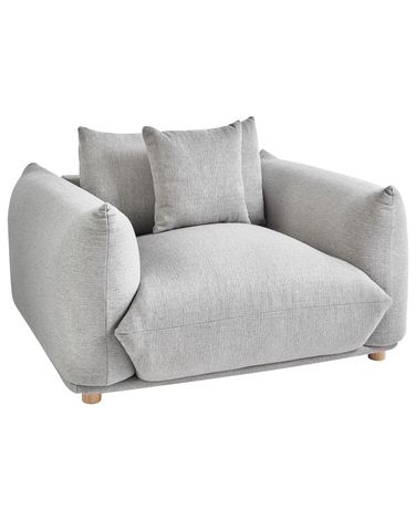 Armchair LUVOS Fabric Light Grey