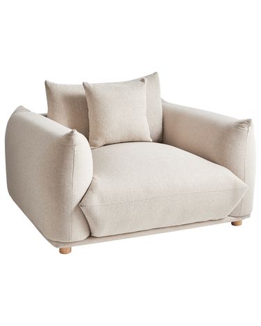 Armchair LUVOS Fabric Light Beige