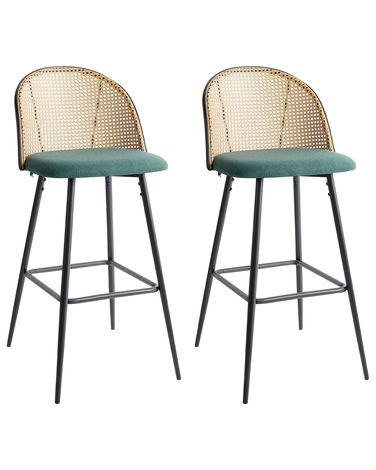Set van 2 barstoelen CORNELL Metaal Groen