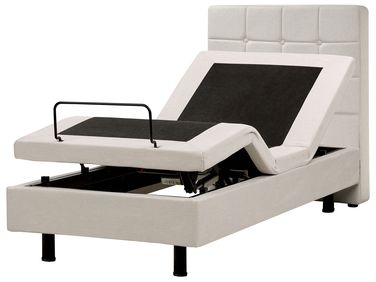 Adjustable Bed Fabric DUKE 80 x 200 cm (EU Small Single) Light Beige