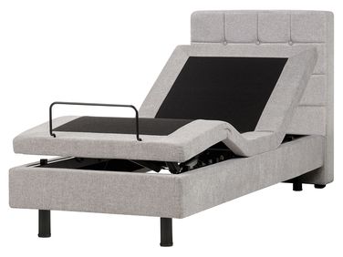 Adjustable Bed Fabric DUKE 80 x 200 cm (EU Small Single) Light Grey